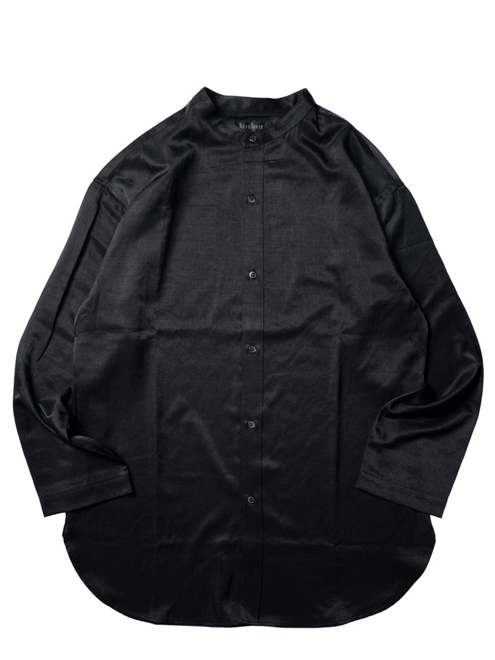 【NEW】バンドカラーロングシャツ