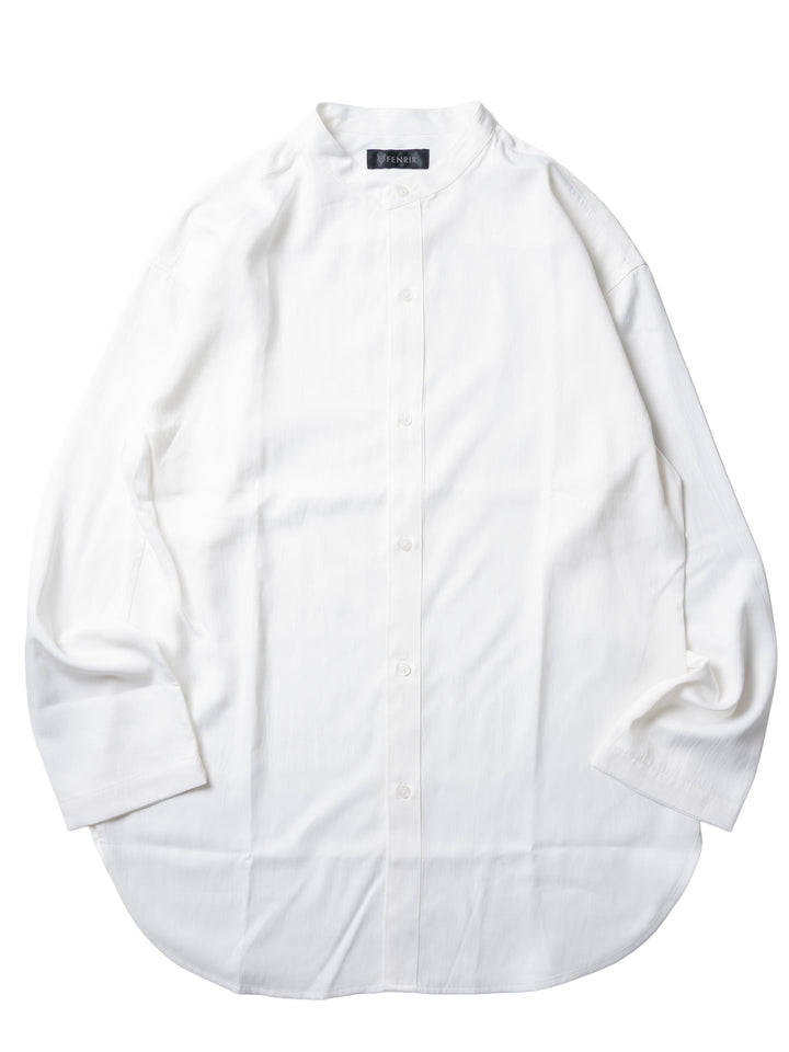 【NEW】バンドカラーロングシャツ