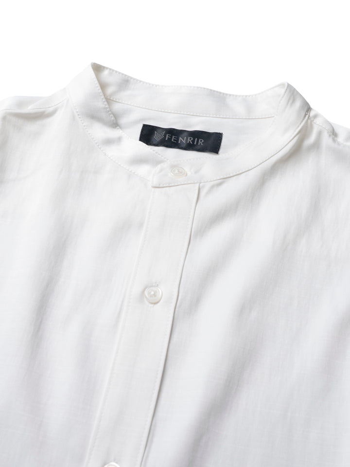 【NEW】バンドカラーロングシャツ